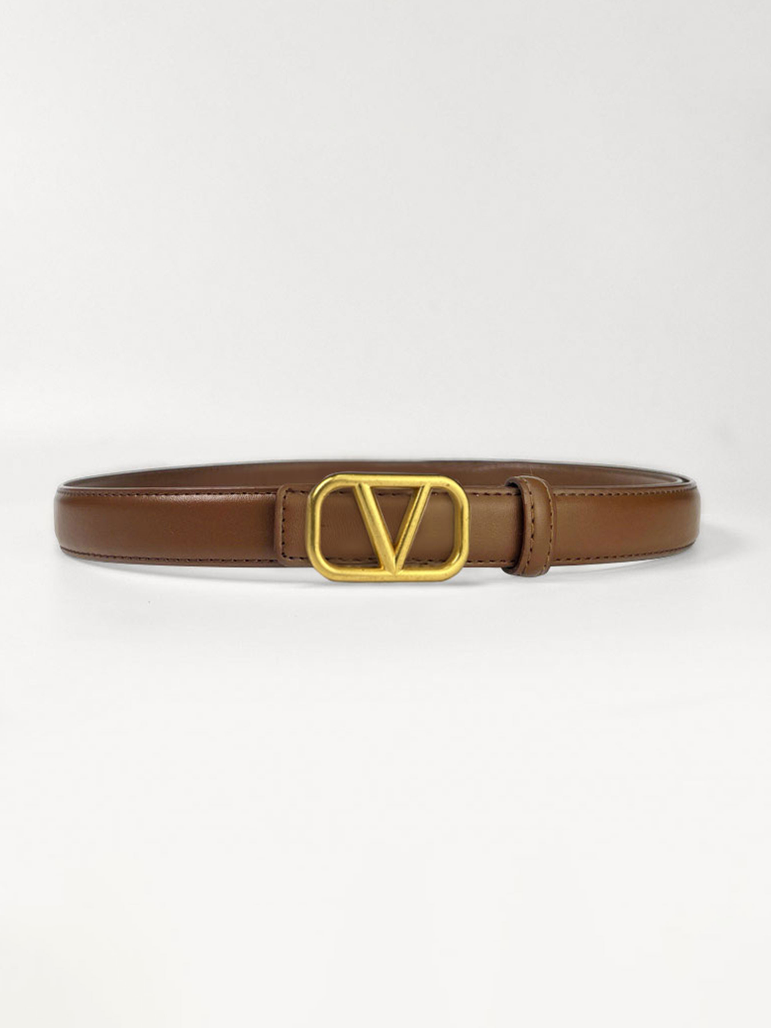 Women's Letter Buckle Leather Belt, Elegant Design for Skirt & Jeans, Perfect Accessory for All Seasons, Durable Fashion Statement