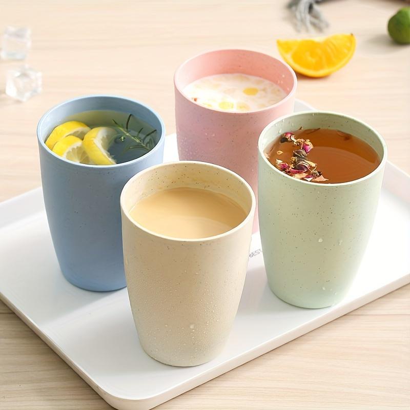 5pcs 5 Colors Reusable Plastic Cups - Multicolor, Stackable Tumblers for Kitchen, Office & Travel - Durable Drinkware