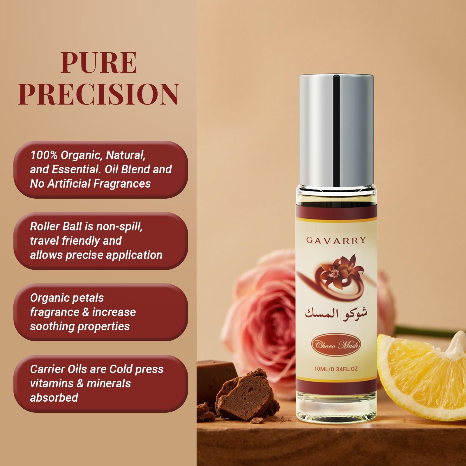 Women's Rollerball Perfume Oil, Oriental Food Chocolate Scent, Herbal Fragrance, Travel Size 10ML, Ideal for Dates, Parties, Daily Use