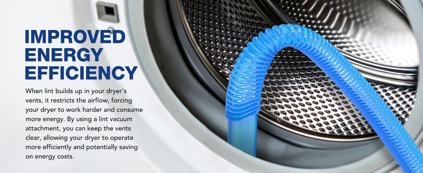 2 Pieces Dryer Vent Cleaner Kit,Dryer Lint Brush,Vacuum Hose Attachment,Brush Lint Remover,Vacuum Hose Replacement Parts