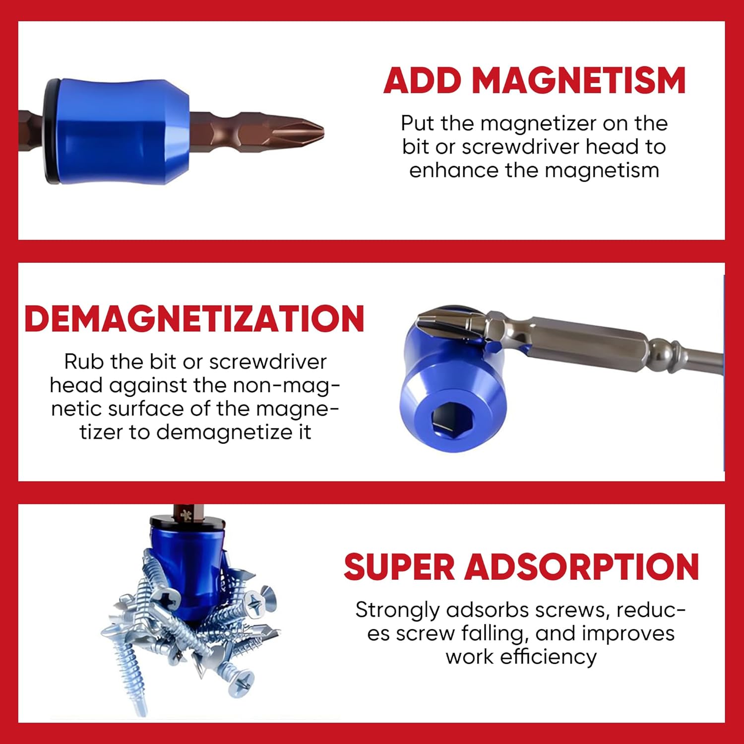 Strong Magnetic Screw Holder Ring, 2026 New Screwdriver Head Magnetic Ring Bit, Universal Magnetic Screw Holder for Drill, Anti-Slip Screwdriver Holder for Power Tools, Mechanics & Carpenters Strong Magnetic Screw Holder Ring, 2026 New Screwdriver Head Magnetic Ring Bit, Universal Magnetic Screw Holder for Drill, Anti-Slip Screwdriver Holder for Power Tools, Mechanics & Carpenters