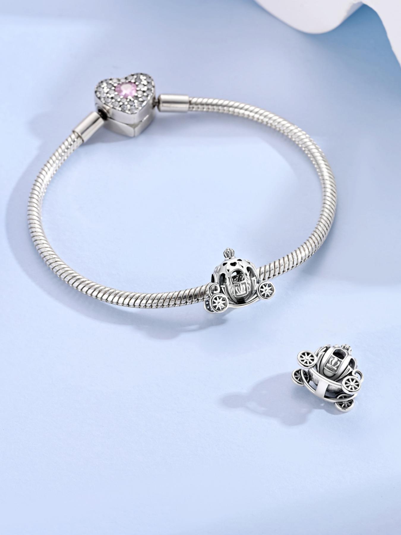 Royal Pumpkin Carriage DIY Jewelry Making Kit for Women, Beaded Bracelet Craft Set, Bangle Charms, Casual All-Season Accessories, No Choking Hazard, Beads Charms Accessories