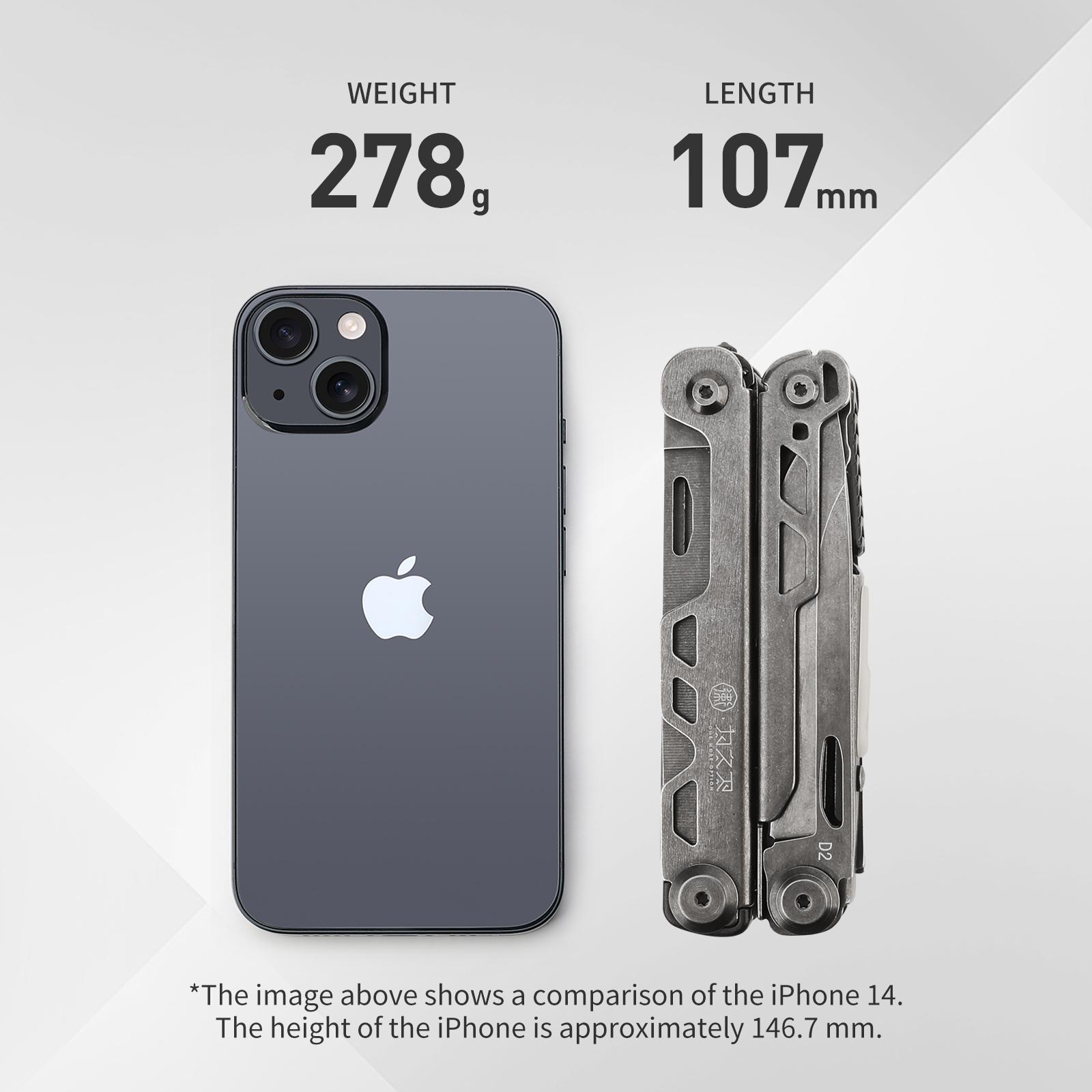 Wetactics MT-61  20-IN-1 EDC MULTITOOL | D2 STEEL SHARP KNIFE + 420 STAINLESS PLIERS | RUST-PROOF, DURABLE & COMPACT | CAMPING SURVIVAL MUST-HAVE | FREE NYLON SHEATH | FITS IN YOUR POCKET!