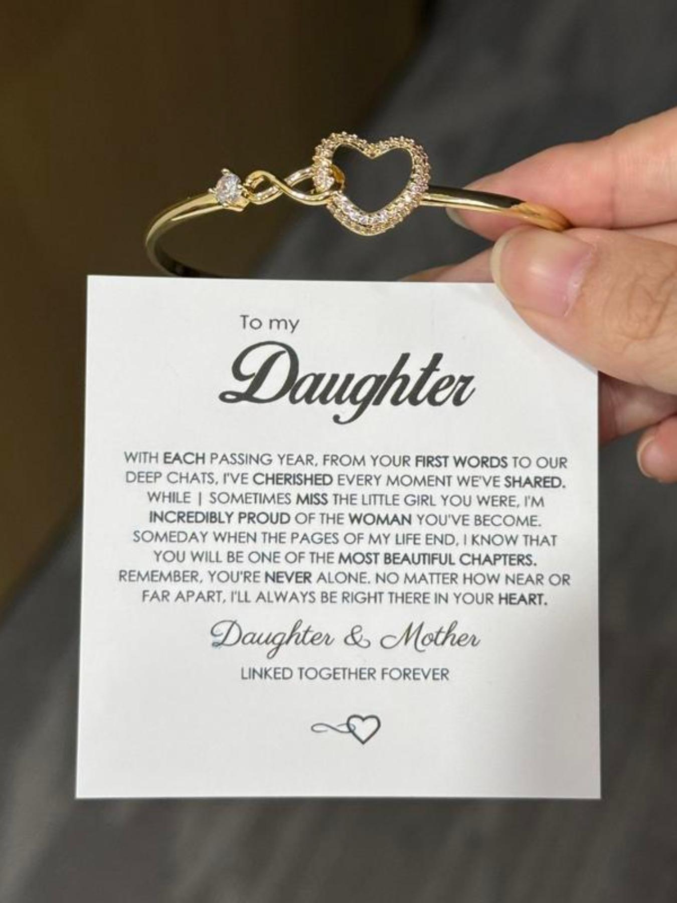 High-Quality Jewelry Bracelet for Milestone Celebrations, Infinite Heart Design, Forever Connected Gift for Daughter