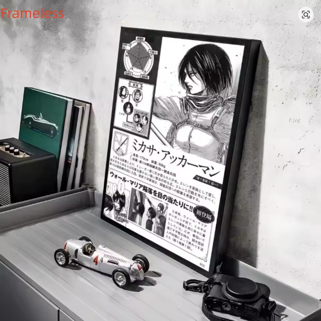 1pc Frameless Classic Anime A_Attack on T_TitanS Poster Decorative Unframed Wall Art Stickers Mural Photo Print for Home Living Room Hallway Decor (25 Styles Available)