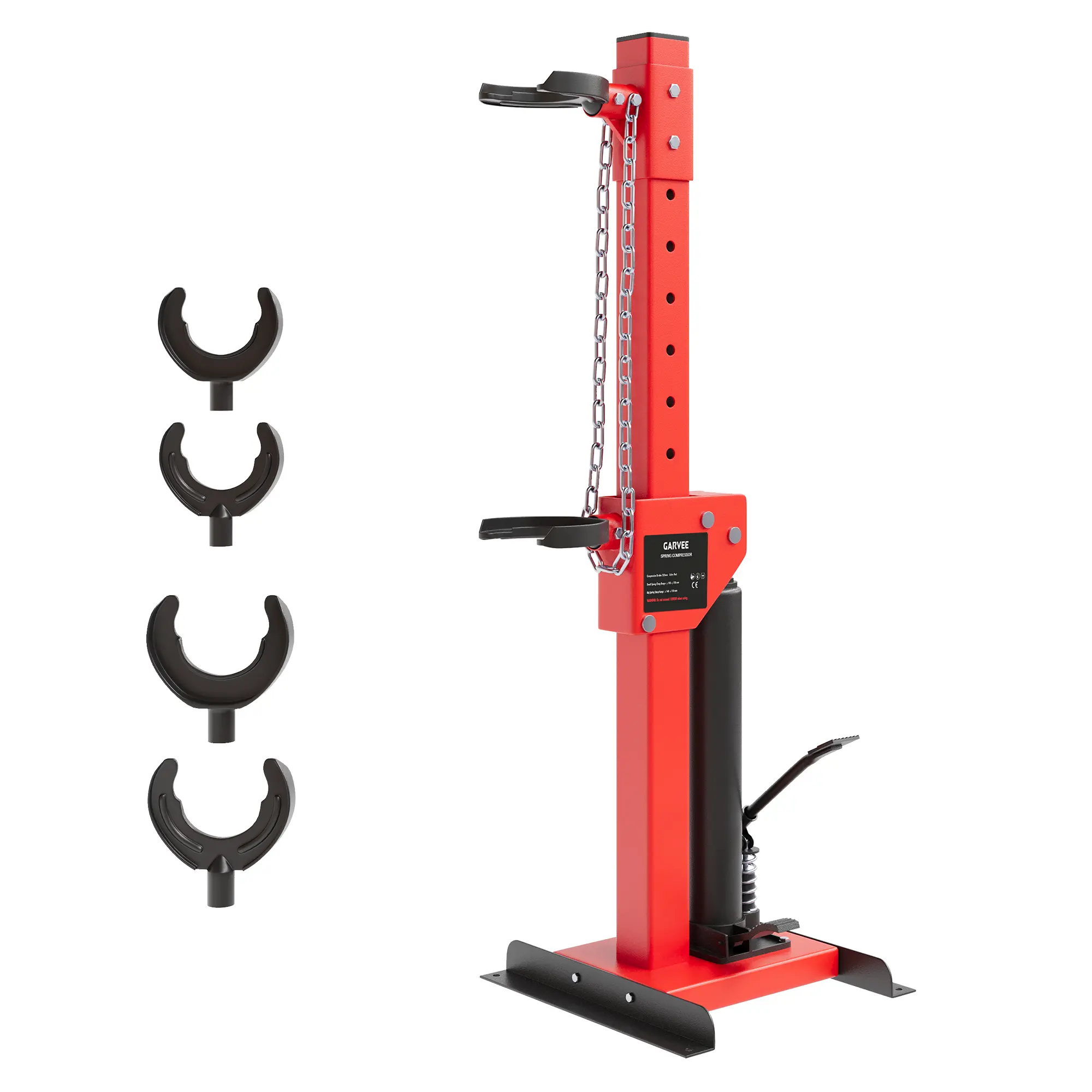 Garvee Upgraded Heavy-Duty Hydraulic Coil Spring Compressor Tool, Foot-Operated Auto Repair Tool, Universal Fit for Cars/SUVs/Trucks, for Professional & Home DIY Use, Red