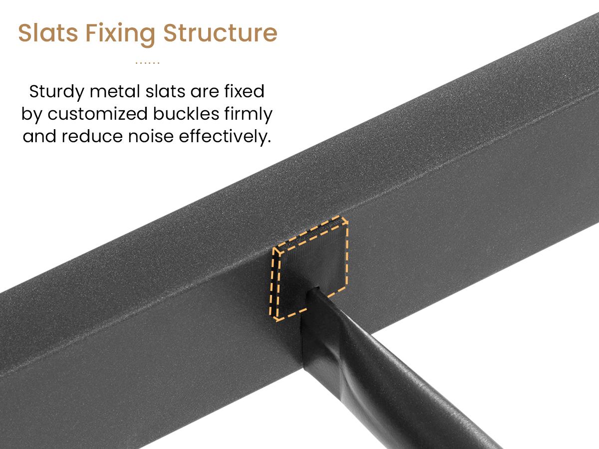 SHA CERLIN Heavy Duty Metal Bed Frame Full/Queen Size【Frame Only No Mattress】Platform Bed Frame with Wooden Headboard Footboard, 13 Strong Metal Slats Support, No Box Spring Needed, Frame Base,#ChristmasGifts#TikTokShopBlackFriday