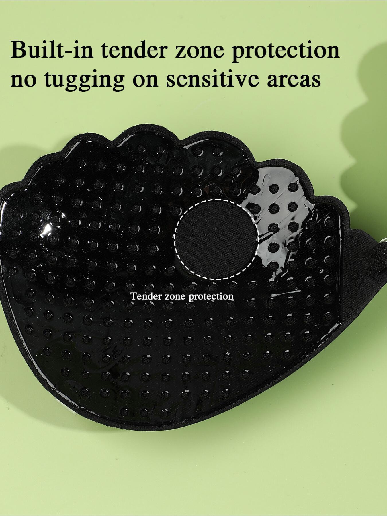 Invisible Adhesive Bra for Women, Ultra-Thin Lace Silicone Sticky Bra with Detachable Clear Straps, Breathable Anti-Nipple Show Pasties, Non-Slip Backless Strapless Bra for Wedding Party Evening Dress