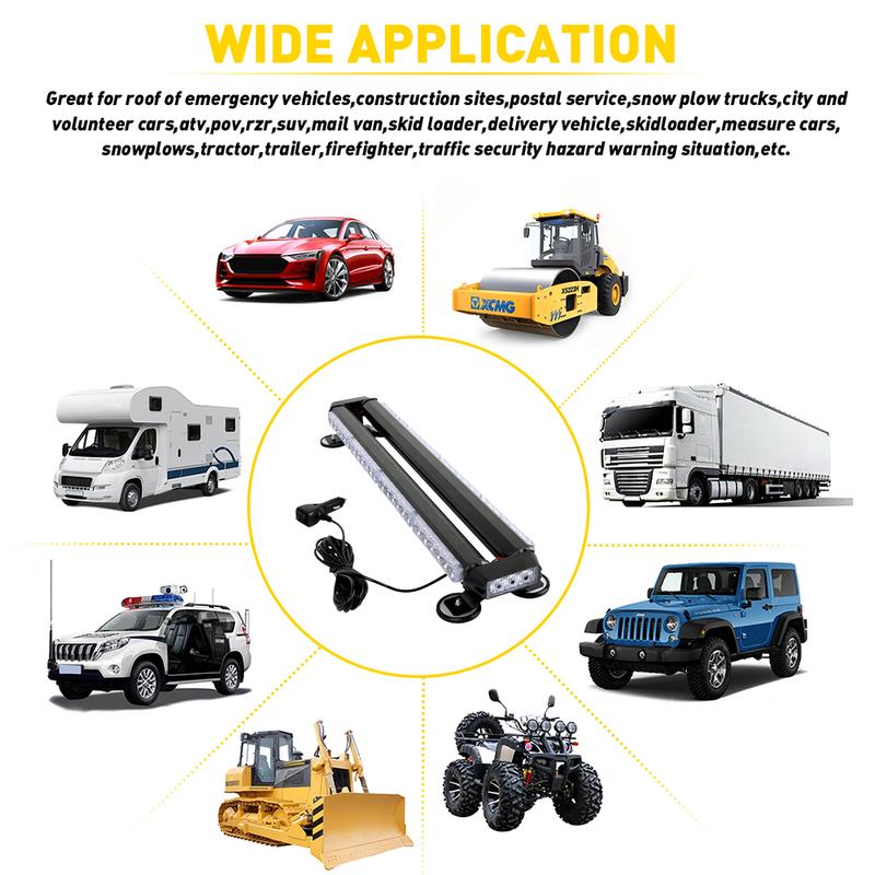 26.5" Emergency Bar LED Light Warning Rooftop Strobe Advisor Traffic Flash Lamp