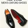 Red Sole Mens Dress Shoes Business Formal Party Wedding Oxfords Men Shoes Cap‑Toe Dress Shoes for Business Wedding Pu Leather Footwear