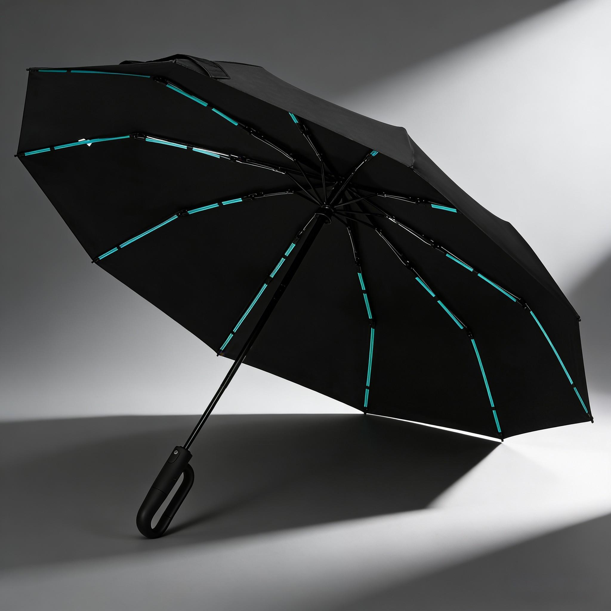 Auto Open Folding Umbrella with Quick-Release Handle, Windproof Portable Rain Umbrella, Unisex Fashion Car Umbrella, All Weather Use