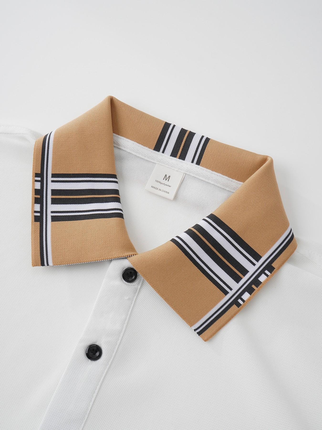 Mighty Lion [Golf Style] Men's Professional Polyester Polo Shirt Sports and Leisure Stylish Comfortable Classic Short Sleeve Men's Wear resistant and Durable Multi color In