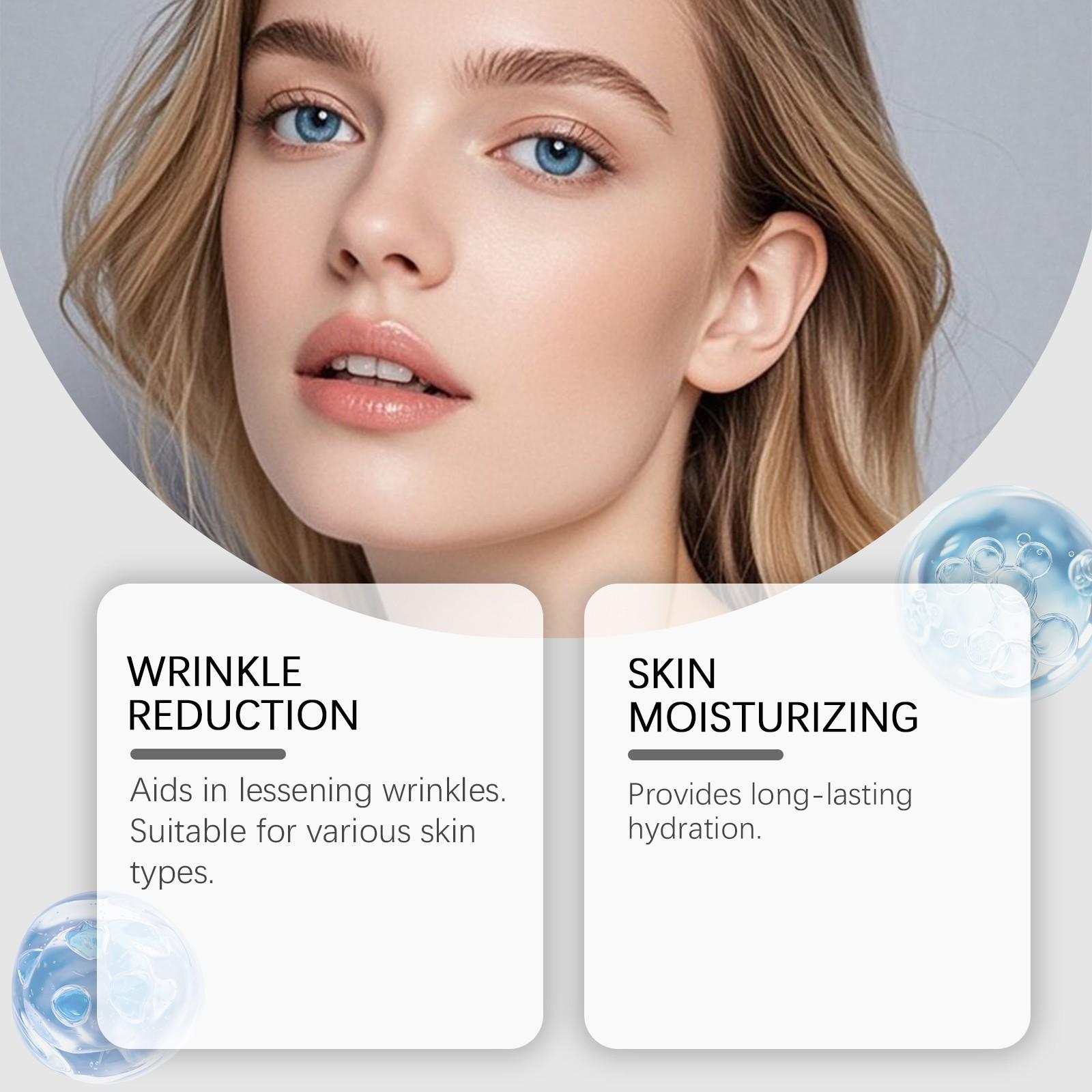 Moisturizing Face Cream, Hydrating Facial Care, Smooths Skin Texture, Enhances Elasticity, Clearer Lines, Soft & Silky Application