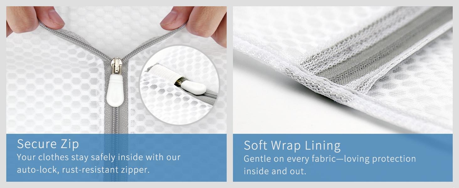 3Pcs Durable Honeycomb Mesh Laundry Bags for Delicates 12 x 16 Inches (3 Medium)