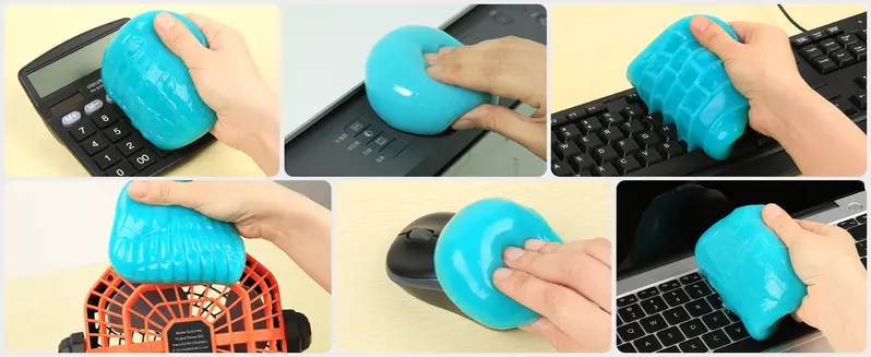 Product Introduction of Car Cleaning Gel Universal Detailing Kit Automotive Dust Car Crevice Cleaner Slime Auto Air Vent Interior Detail Removal for Car Putty Cleaning Keyboard Cleaner Car Accessories 12