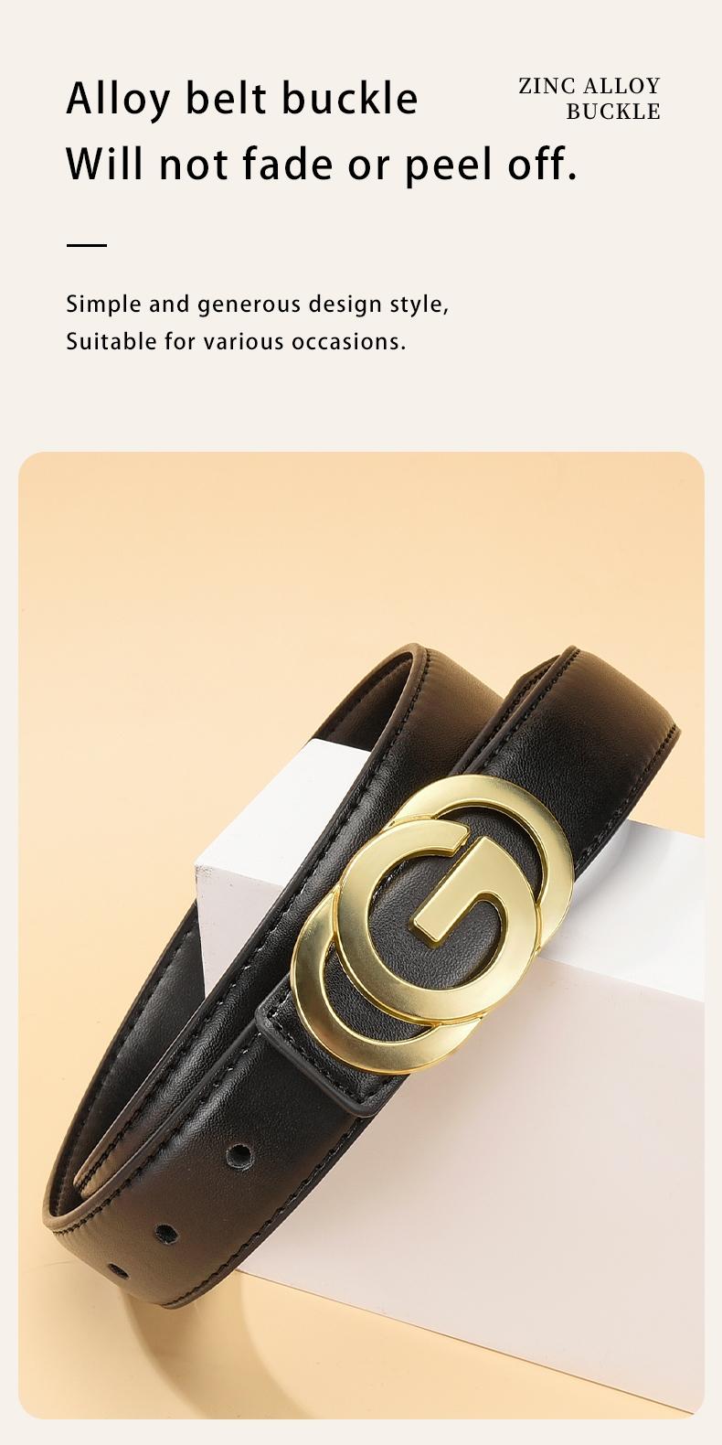 Luxury Women's Waist Belt, Trendy Exquisite Belt with Letter G Alloy Buckle, Adjustable Design for Daily Commute & Office Casual Wear, Perfect Gift Idea