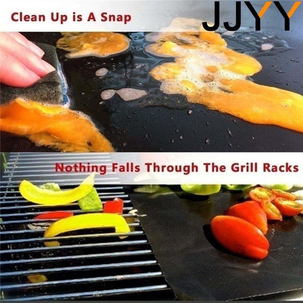 Professional Non-Stick Silicone Baking Mat, Reusable High Heat Grill Sheet Set for BBQ Oven Air Fryer, Durable Skid-Proof Pan Liner for Kitchen Camping Picnic, Easy Clean Food Grade BBQ Tools Accessories