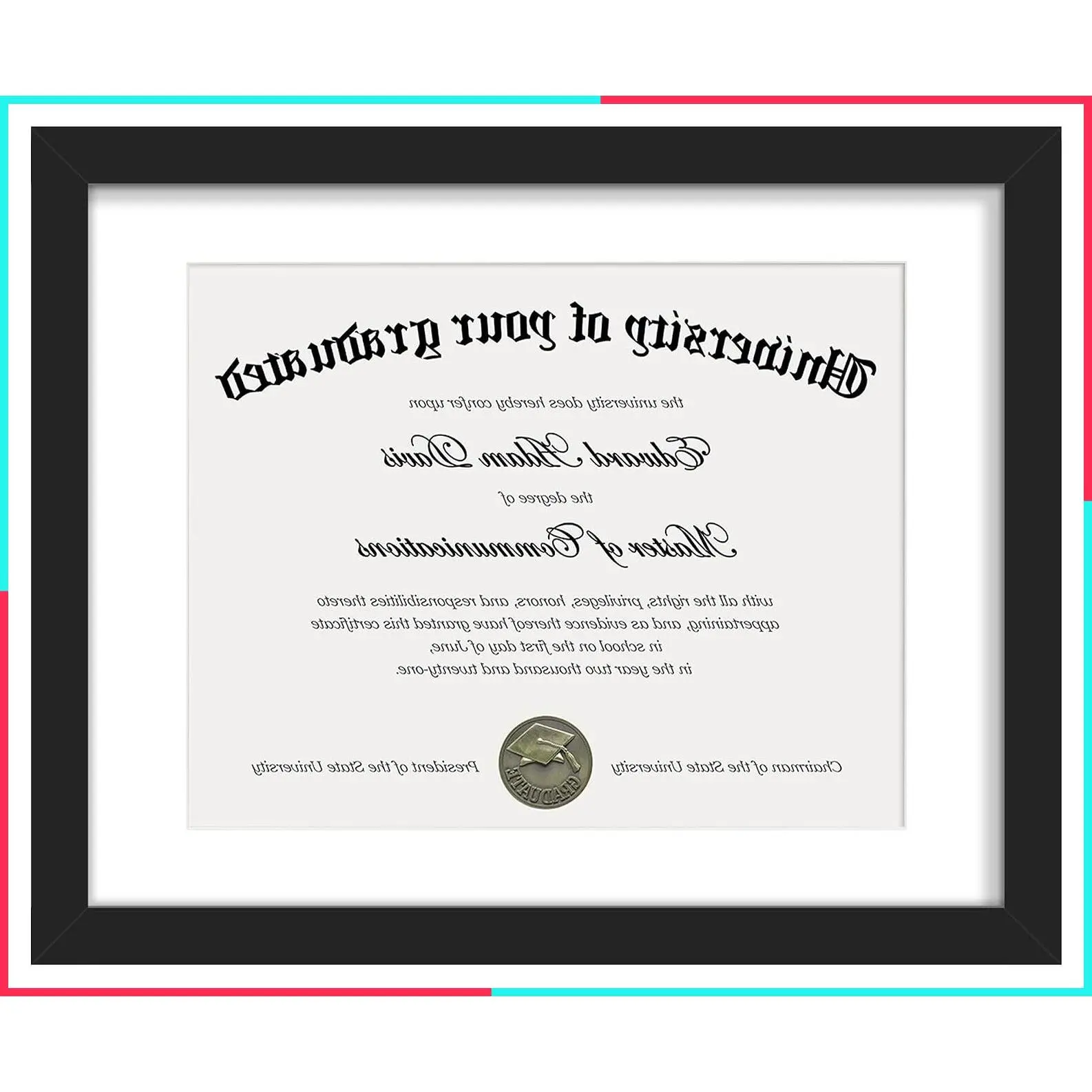 Diploma Frame for 8.5x11 and 11x14 Certificates, Black, 1 Pack
