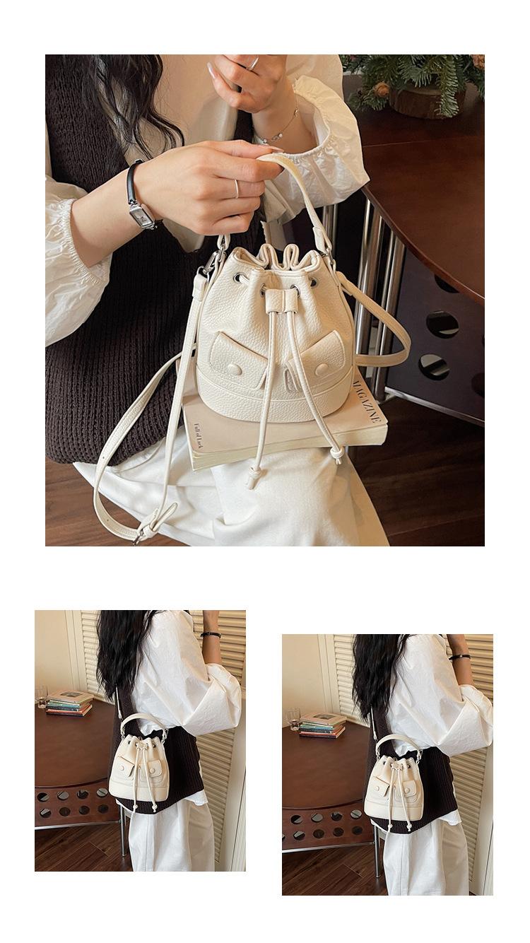 Candy Color Drawstring Bucket Bag, Multi-Option Handheld & Crossbody Purse, Elegant Versatile Shoulder Bag for Women outdoorfun Candy Color Drawstring Bucket Bag, Multi-Option Handheld & Crossbody Purse, Elegant Versatile Shoulder Bag for Women outdoorfun