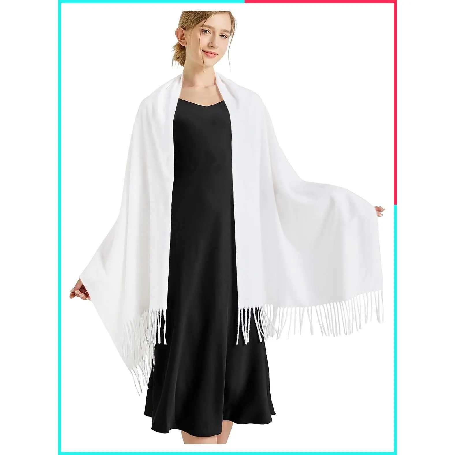 Soft Pashmina Scarf for Women, Shawls and Wraps for Evening Dresses, Wedding Bride Bridesmaid Scarf