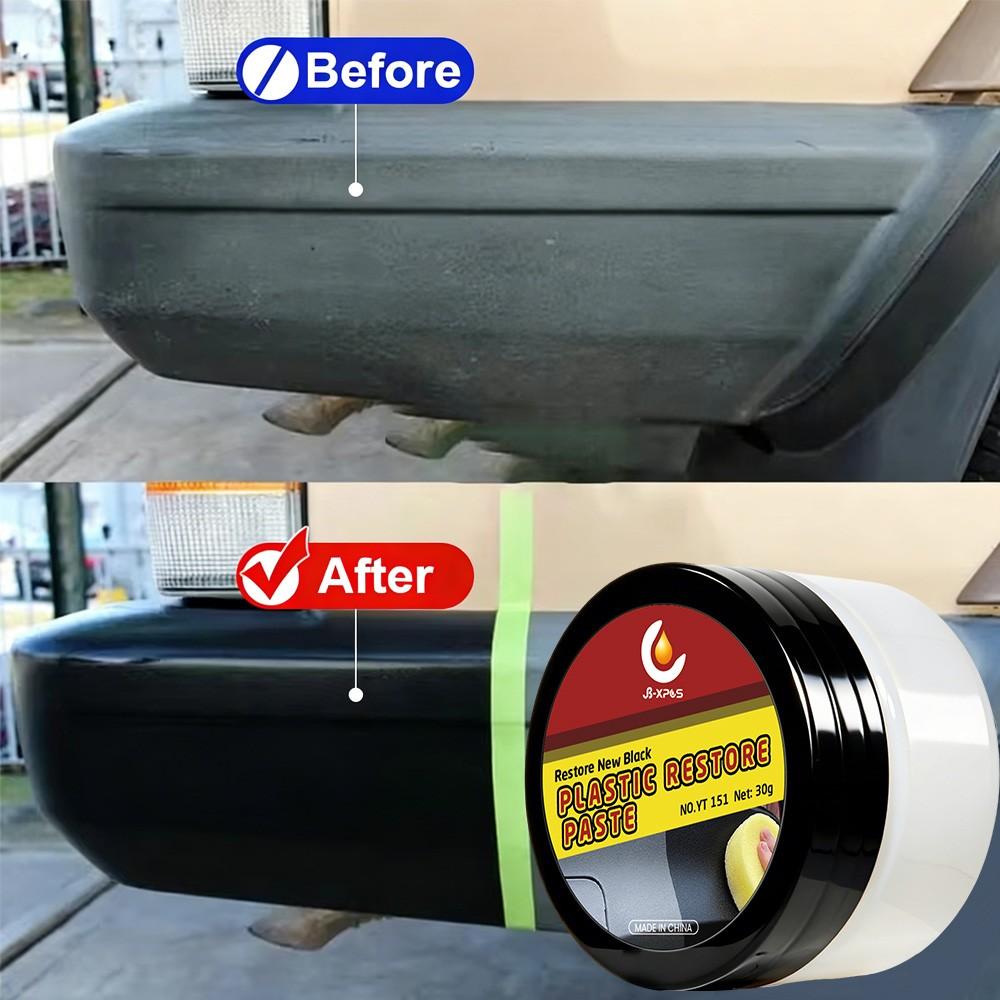 Car Plastic & Leather Restorer - Professional Ceramic Coating for Long-Lasting Protection, Restoration & Whitening - Enhances Black Gloss for Plastic Trim & Rubber Maintenance