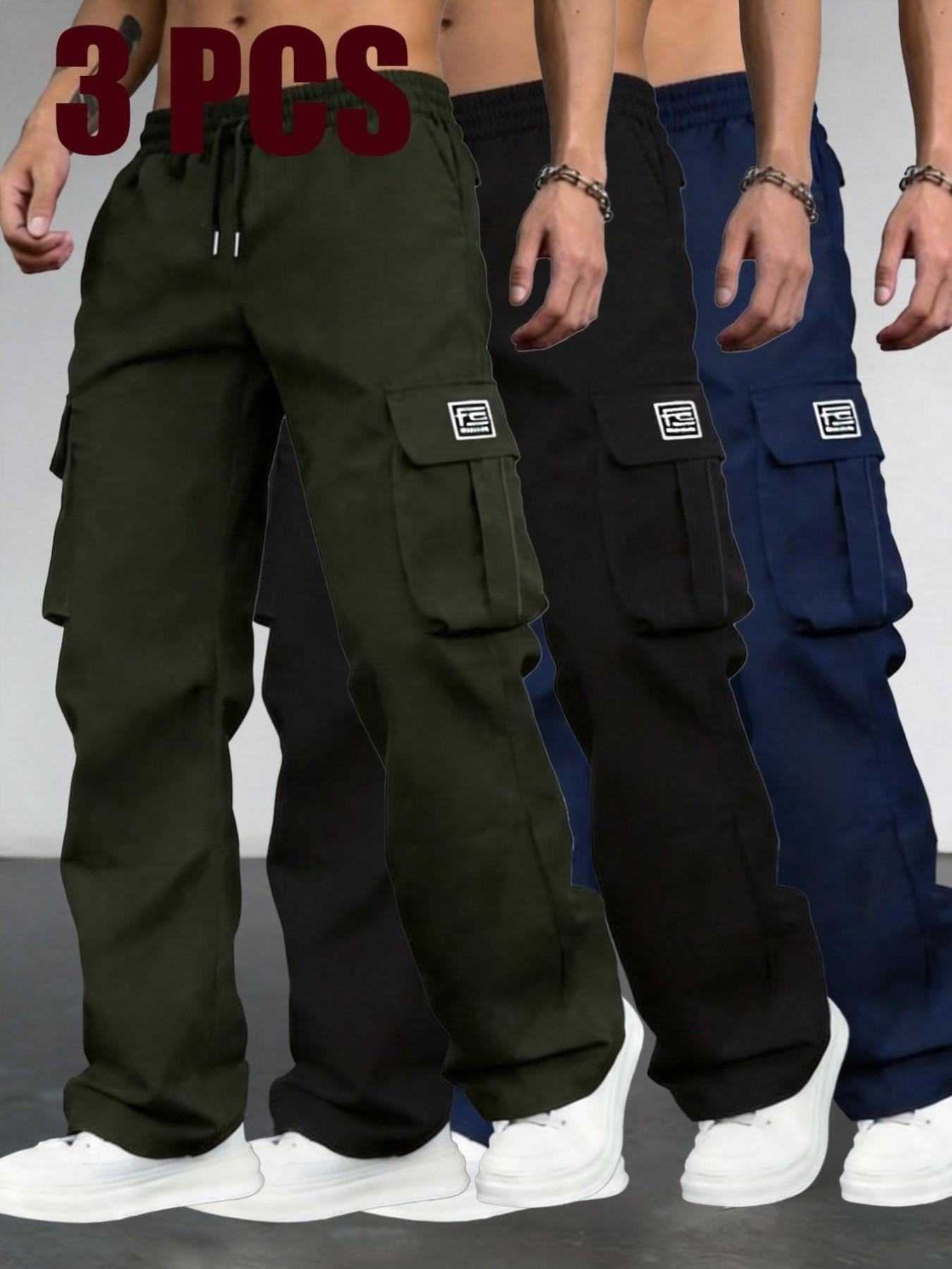 Men's Casual Summer Lightweight Athletic Fitted Cut Work Pants, Fashion Multi-Pocket Outdoor Sports Long Pants, Comfortable and Stylish Casual Trousers Men's Clothing