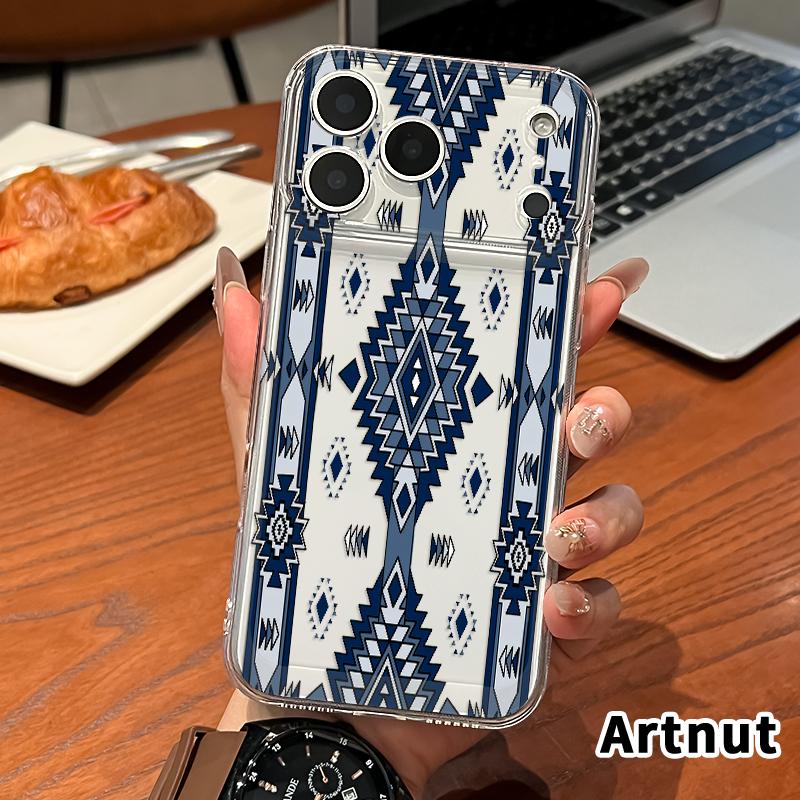 Phone Case for iPhone 17 Pro Max 16 Plus 15 14 13 12 11 XS XR E Aztec Blue Geometric Non-Yellowing Shockproof Clear slim Protective Softcase Phone Case for iPhone 17 Pro Max 16 Plus 15 14 13 12 11 XS XR E Aztec Blue Geometric Non-Yellowing Shockproof Clear slim Protective Softcase