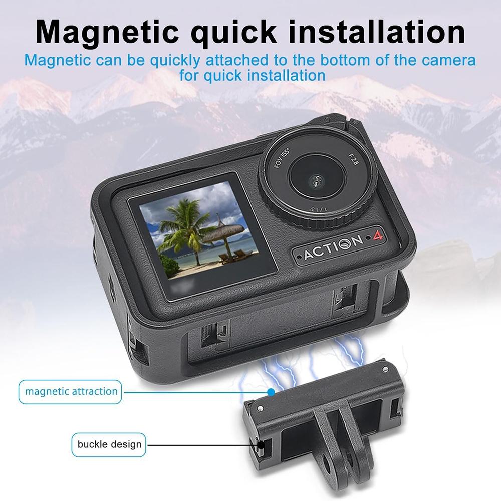 Magnetic Quick-Release Base Adapter for Dji Osmo Nano/ Action 6/5/4/3, Durable Design & Easy Installation, Perfect Accessory for Action Cameras, Quick Release Adapter - DJI Accessories, Attachable Tripod, Selfie, Vlogging