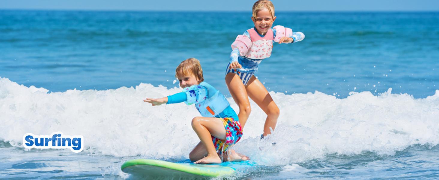 Swim Vest for Kids - Toddler Pool Floaties, Adjustable Strap, Fits 20-70 Lbs, Water Wing Arm Float, Puddle Sea Beach Boat Jumper， little Children Swimming Vest  outdoor play sets Fish