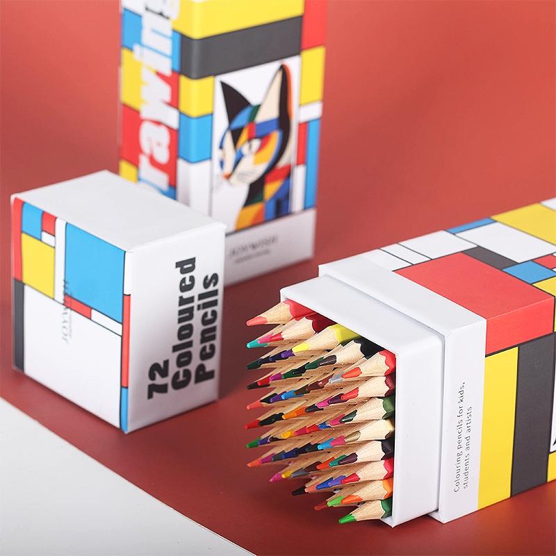 Colored Pencils Set, 72pcs/box Professional Soft Core Oil-based Pencils for Artists and Student & Adult Coloring, Bulk Gift Set in Metal Storage Case