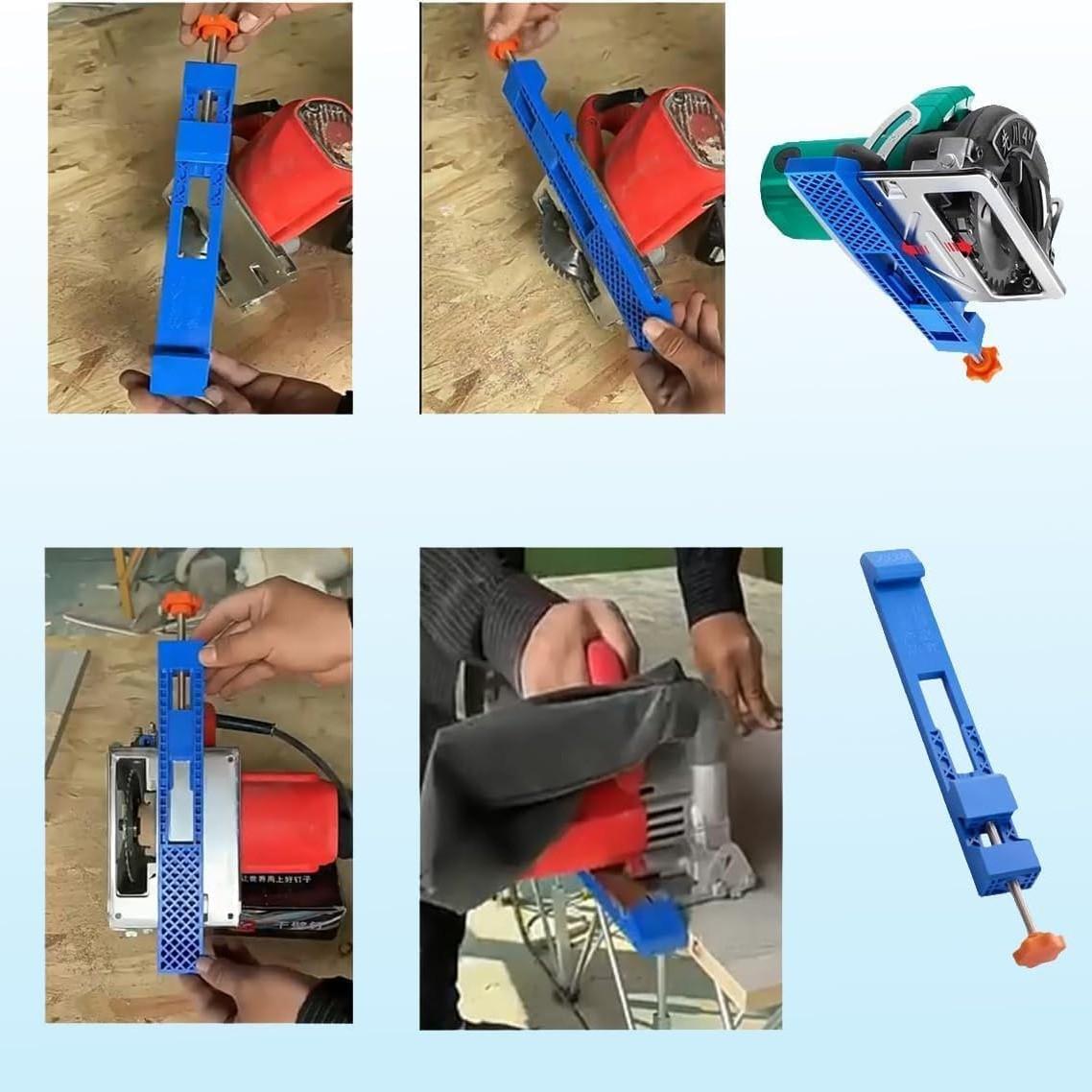 Adjustable Cutting Machine Base + Three Saw Blades, Precision Wood Cutting Guide, New Electric Circular Saw Milling Clamp