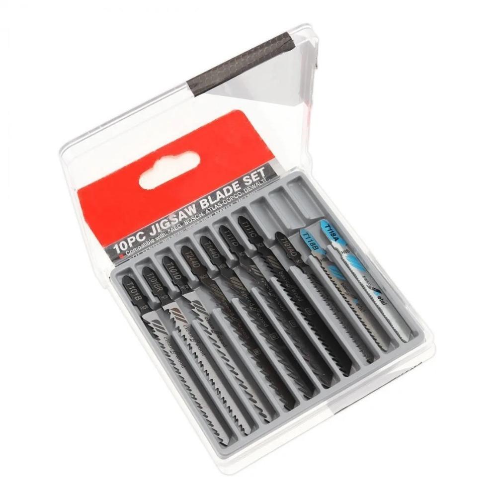 10PCS Jigsaw Blades Set, Metal Cutting Saber Saw Blades for Wood Plastic & Non-Ferrous Metals, Compatible with Reciprocating Saws, Cuts Hardwood Softwood Plywood PVC up to 100mm