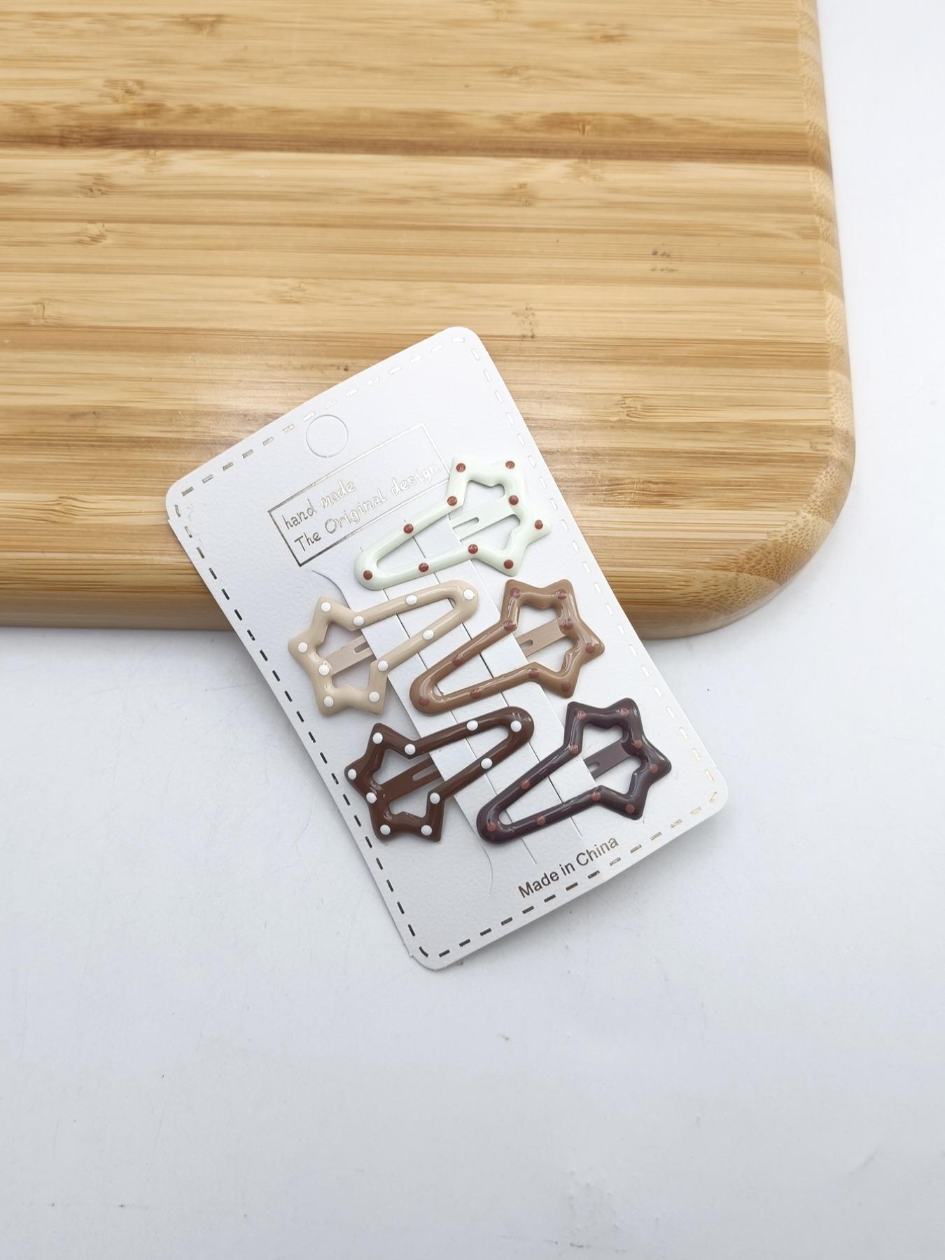 1 Pack of 5 Cute Floral Hair Clips, Small Metal Bb Clips, All Seasons Accessory, Perfect for Daily Use, Stylish and Practical