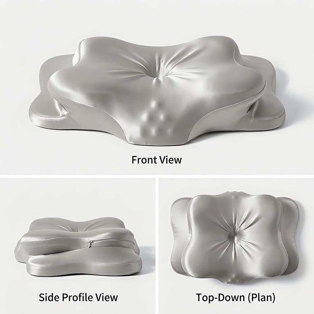 WKEFF Ergonomic memory foam pillow, butterfly-shaped cervical pillow specially for sleep, slow rebound headboard pillow, suitable for side sleepers, back sleepers and stomach sleepers, soft and washable pillowcase