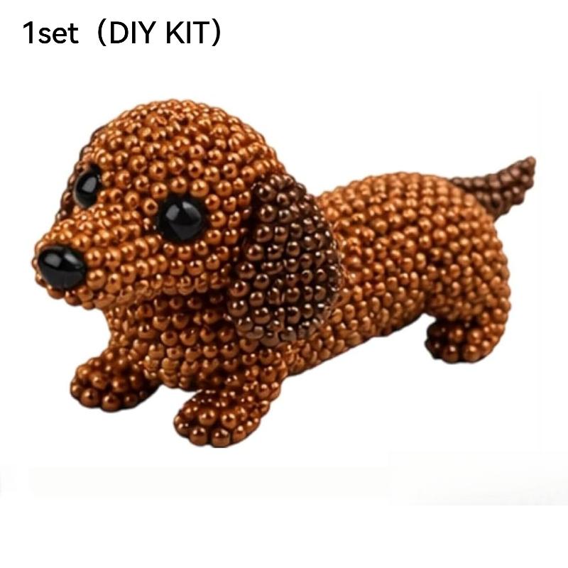 Tiny 3D Beaded Animal DIY Kit,Cute Raccoon & Animal Beading Craft Set,Creative Handmade Bead Decoration Kit,Craft Set with Colorful Beads and Instructions,for Adults Stress Relief DIY Art Gifts, DIY Beading Accessories, Beads For Crafts