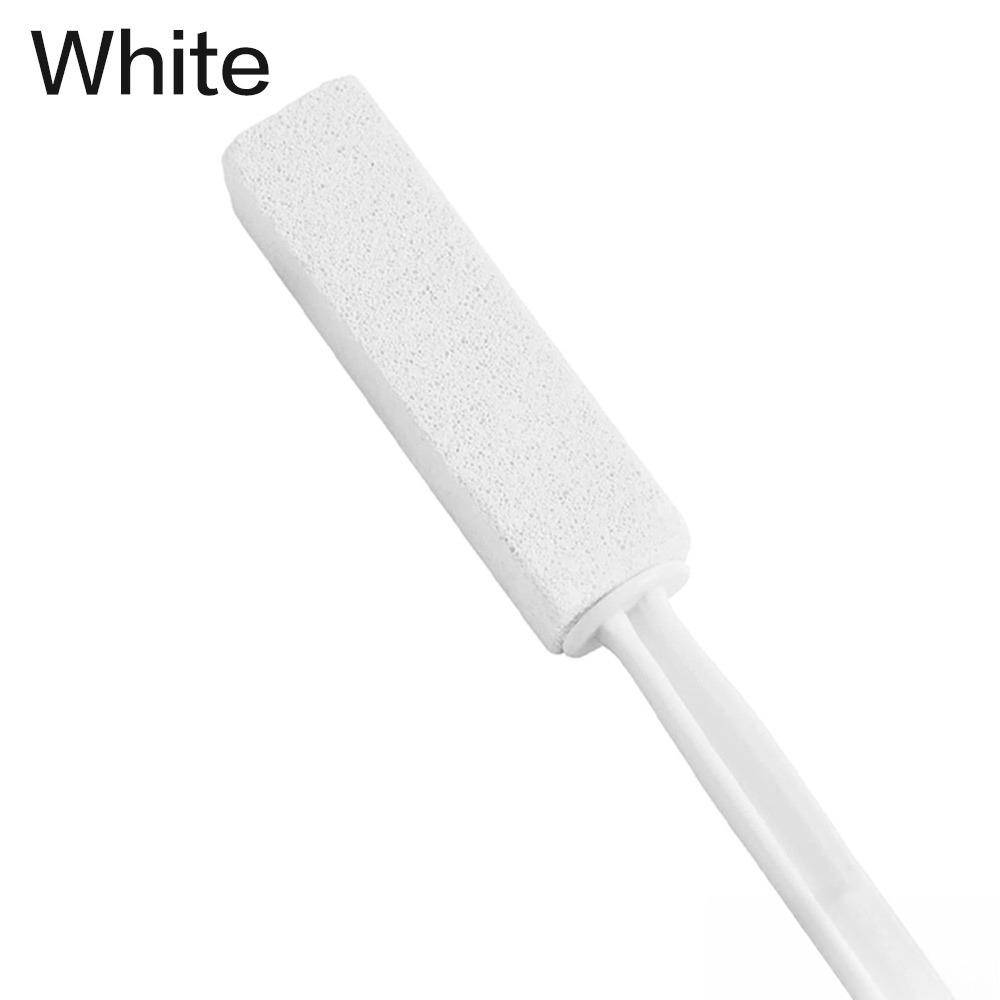 Powerful Descaling Scrub Brush with Handle - Hard Water Stain & Rust Remover for Toilet, Bathtub, Kitchen Sink, Pool Tiles, Shower, Metal Faucets & Bathroom Surfaces. Multi-Surface Deep Cleaning Tool.