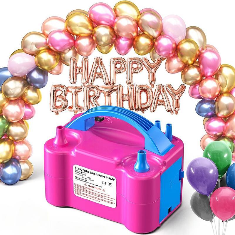 high-power electric balloon inflator balloon inflator double-hole automatic inflator inflatable ball machine wedding room balloon blowing weapon