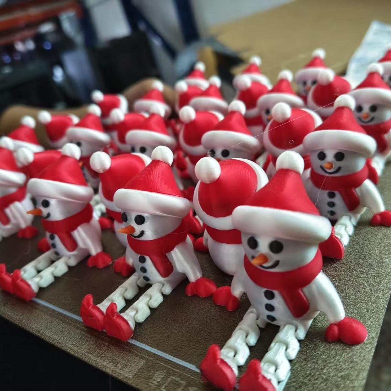 Christmas Decoration Snowman Reindeer Ornament, Plastic Material Christmas Gift Accessory, Festive Xmas Decorations