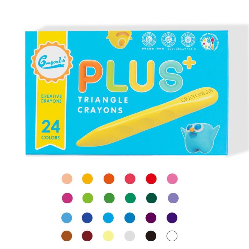 12/24/36 Color Washable Triangle Crayons, Children’s Triangle Hole Crayons, Doodle Crayon Painting Set, Stationery Art Supplies Painting Set, Won’t Get Hands Dirty