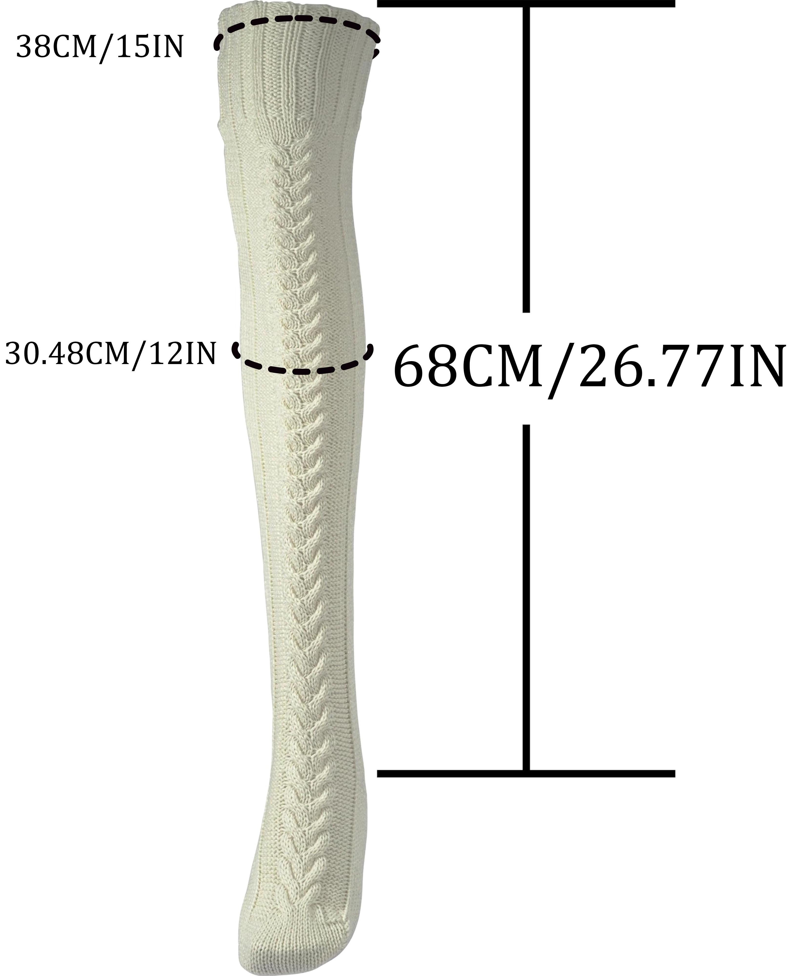 BomKinta Cozy Knit Thigh High Socks for Boots | Soft Fabric, Elastic Fit, Ladies Size 5-10, Warm & Durable, Fashionable Striped Design for Fall & Halloween Style Womenswear Leg