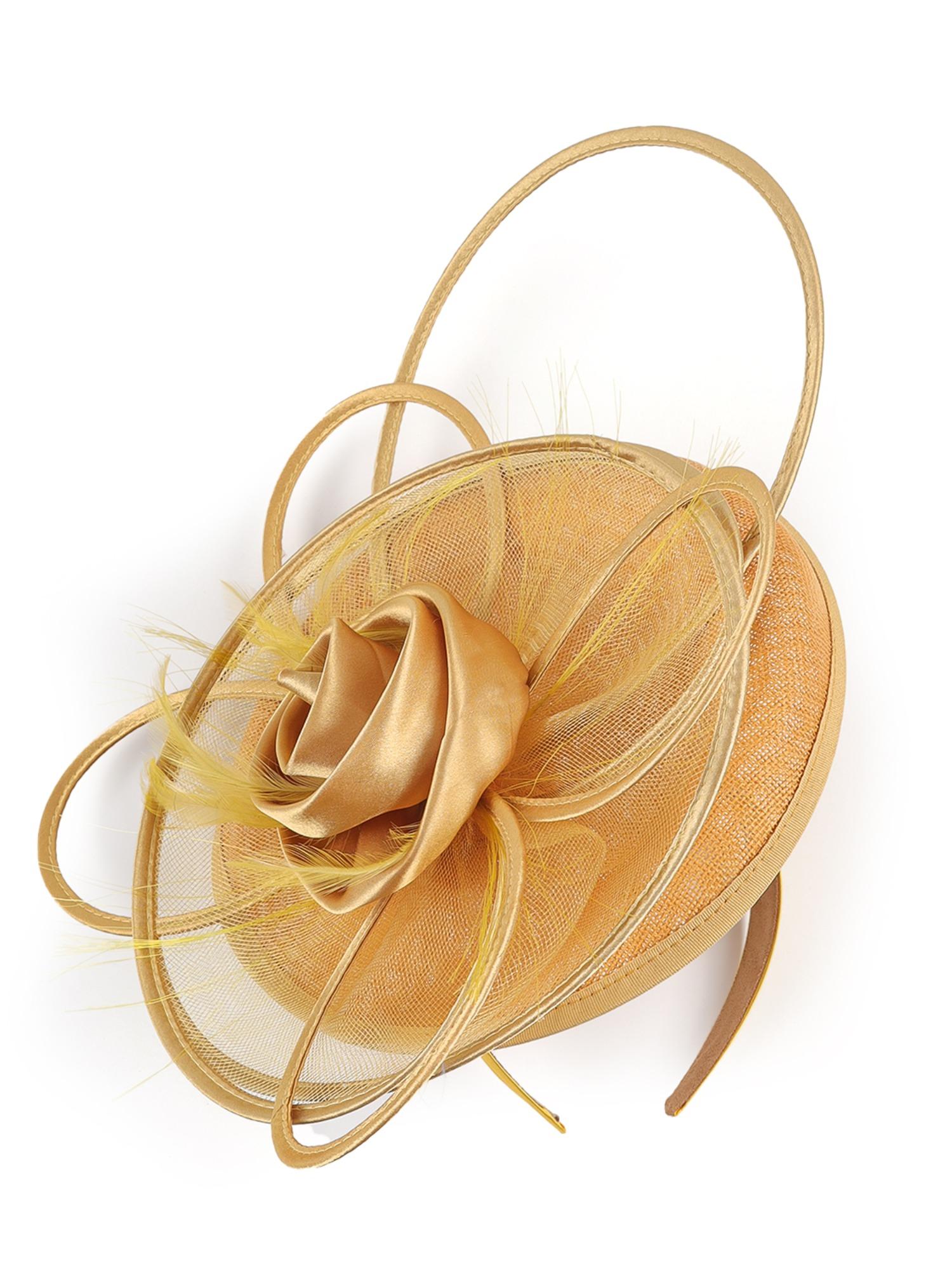 Women's Novelty Fascinator with Headband for Derby Parties and Stage Performances, Elegant and Eye-Catching Hair Accessory
