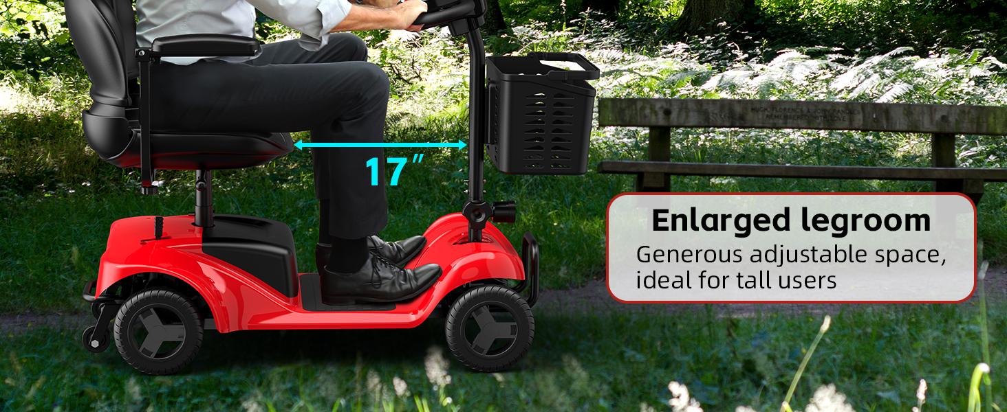 4 Wheel Mobility Scooter for Seniors&Adults- 25 Miles Range, Foldable Powered Electric Wheelchair Device w/600WH Battery,Only 8 lb Weight, Dual Basket, 300 lb Capacity, Compact,Red 4 Wheel Mobility Scooter for Seniors&Adults- 25 Miles Range, Foldable Powered Electric Wheelchair Device w/600WH Battery,Only 8 lb Weight, Dual Basket, 300 lb Capacity, Compact,Red