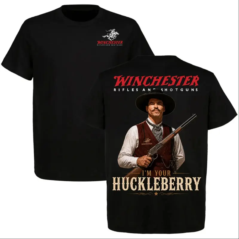 Graphic T-shirt Doc Holliday Winchester T-Shirt, I'm Your Huckleberry Gun Shirt, Rifles and Shotguns Western Cowboy Graphic Tee