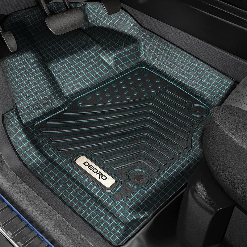 OEDRO Floor Mats Fit for 2014-2018 Jeep Wrangler JK Unlimited JKU 4 Door (Not for 2 Door and JL Models), Black TPE All Weather Car Mats 1st & 2nd Row Floor Liners