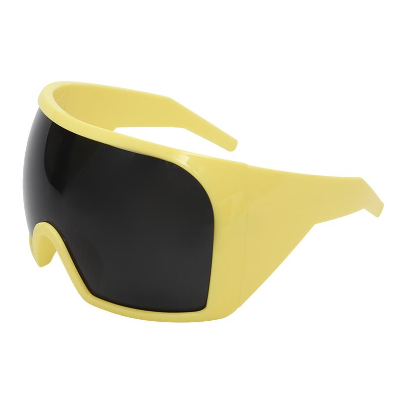 Unisex Oversized Face Shield Sunglasses - Futuristic Punk-Style Protective Eyewear