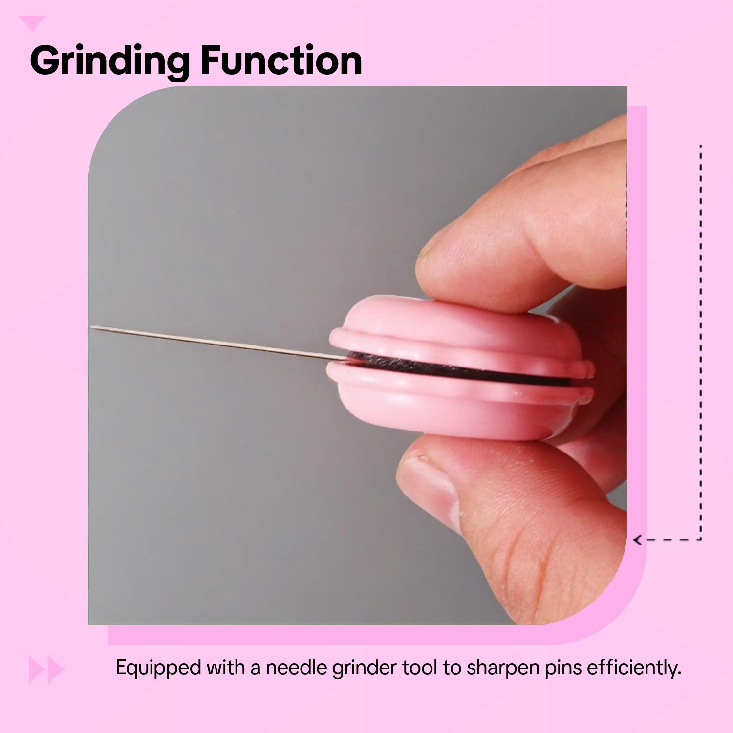 Macaron Color Needle Picker, Needle Grinder Tool, Fabric Embroidery Brush, DIY Sewing Tools, Pearl Needle Magnetic Box