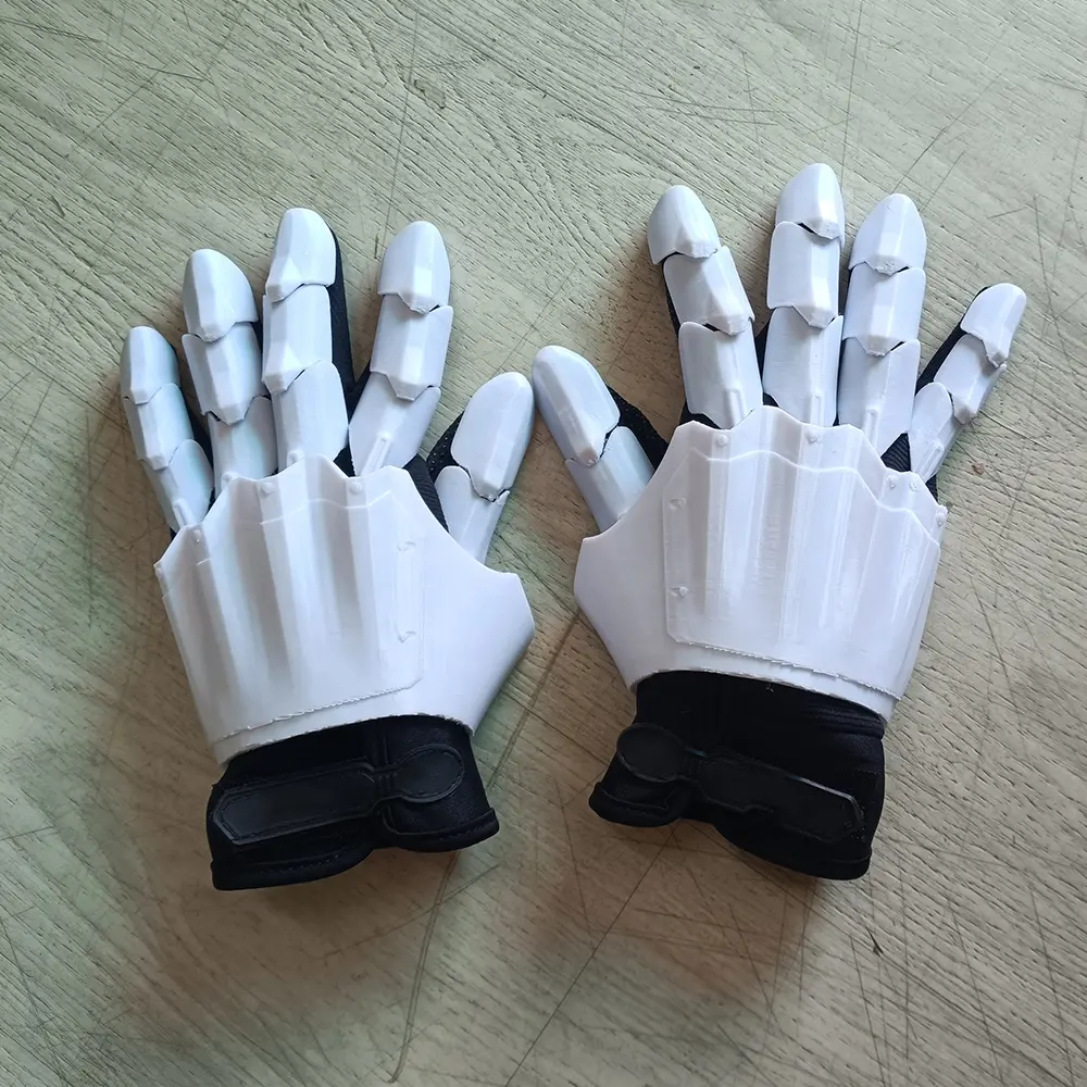 3D Printed Punk Mechanical Gloves, Futuristic Gothic Wearable Hand Armor, Neutral Tech Style Role Play Exoskeleton Gear