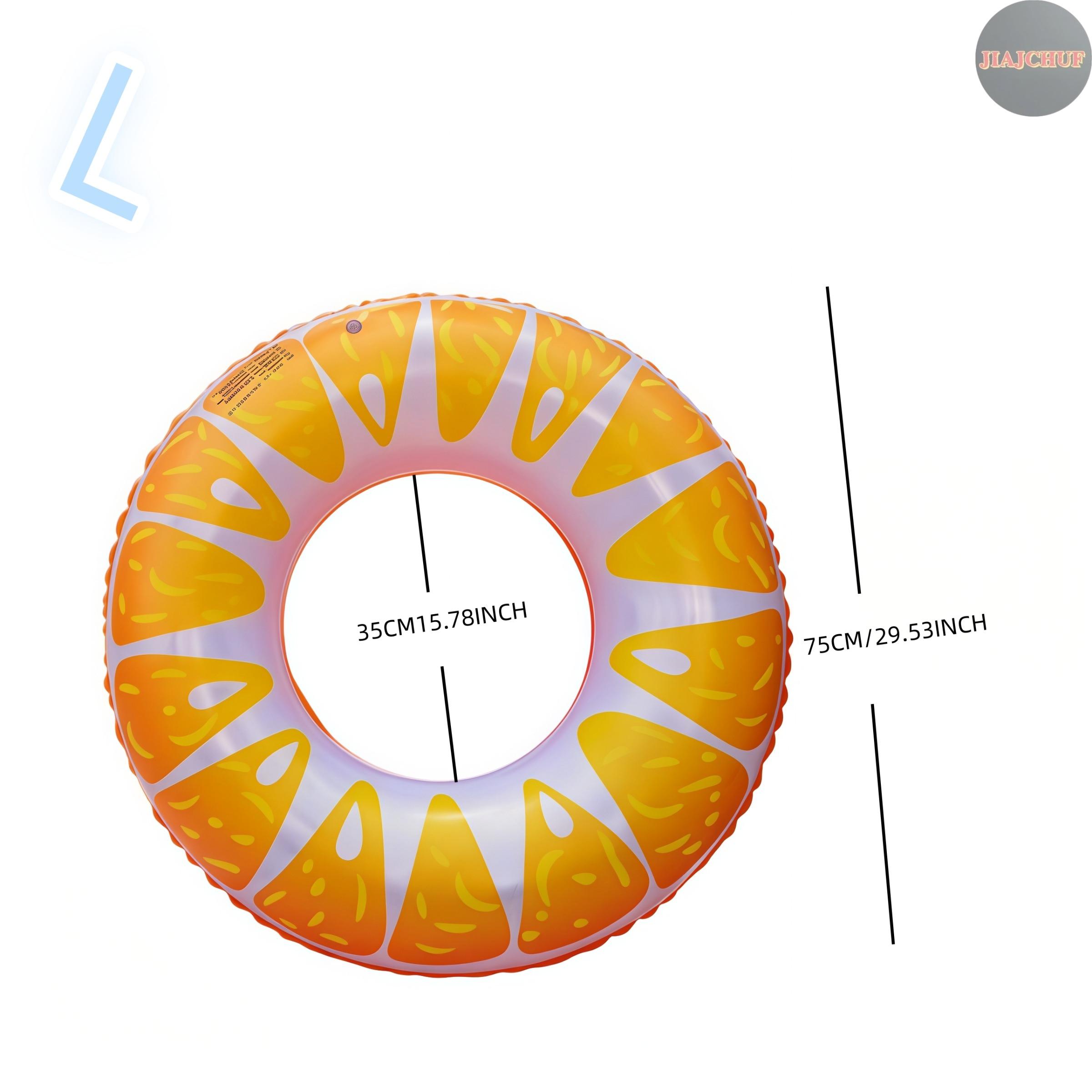 Vibrant Slice Inflatable Pool Float, Transparent Buoyancy Swim Ring for Summer Beach Photos, Kids & Teens Fun Swimming Tube, Portable Water Party Toy