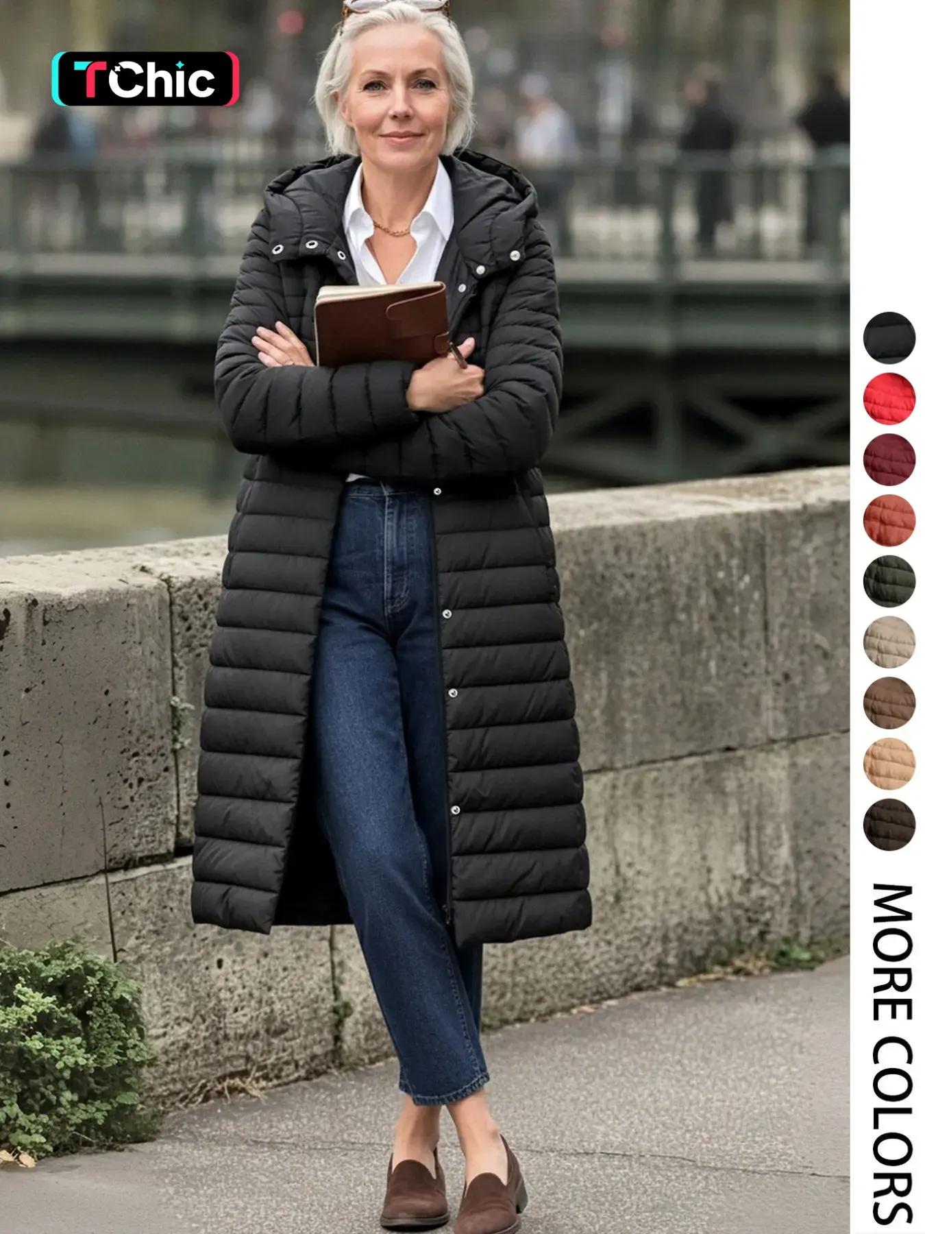 Women's Puffer Hooded Jacket, Casual Warm Lightweight Fit Woven Coat with Pockets, Fall Winter Fashion Outerwear, Simple Design for Daily Wear