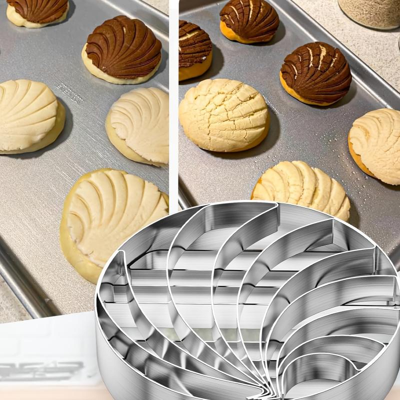 1/5/6-piece set with optional stainless steel bread mold, double-sided sealed molding; Paired with small pig, conch and other shaped biscuit cutting molds, the embossing is clear and not easy to stick. Suitable for birthday and holiday parties